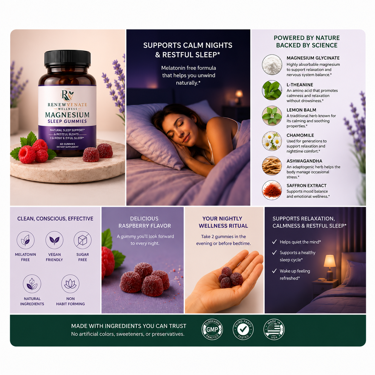 Renewvenate Magnesium Sleep Gummies